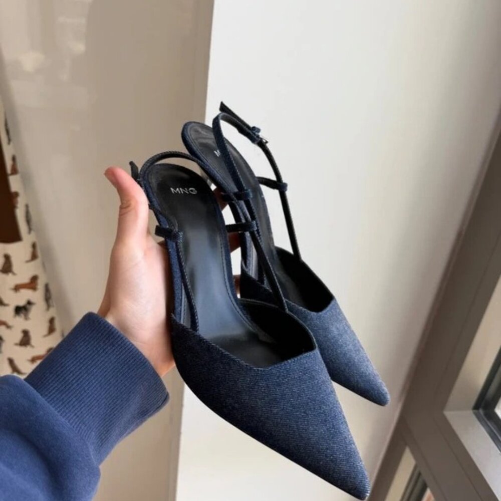 Denim Mango Heels